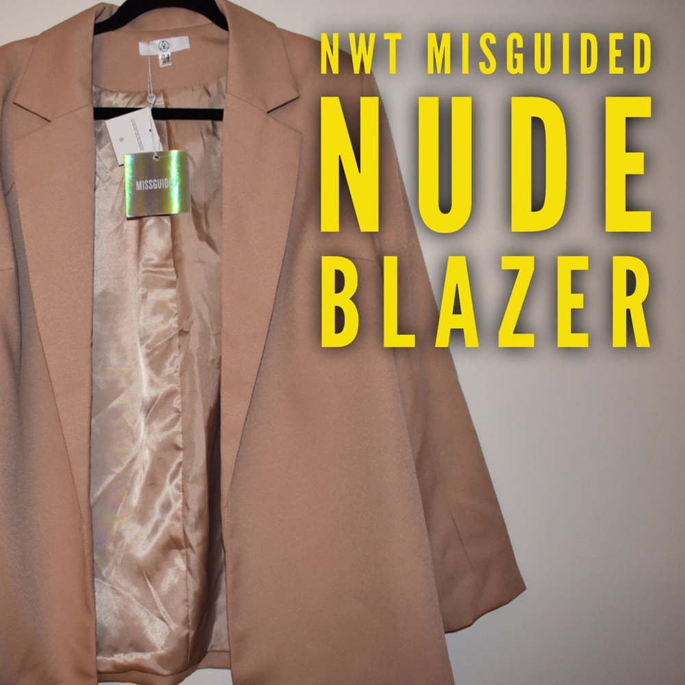Missguided NWT Longline Nude Blazer sz 12